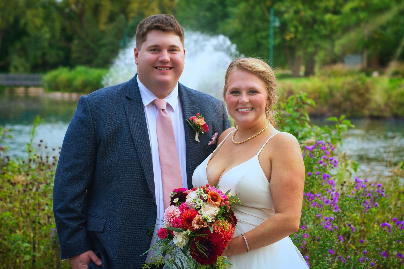 Bride and groom at wedding venue, Twin Cities wedding photography